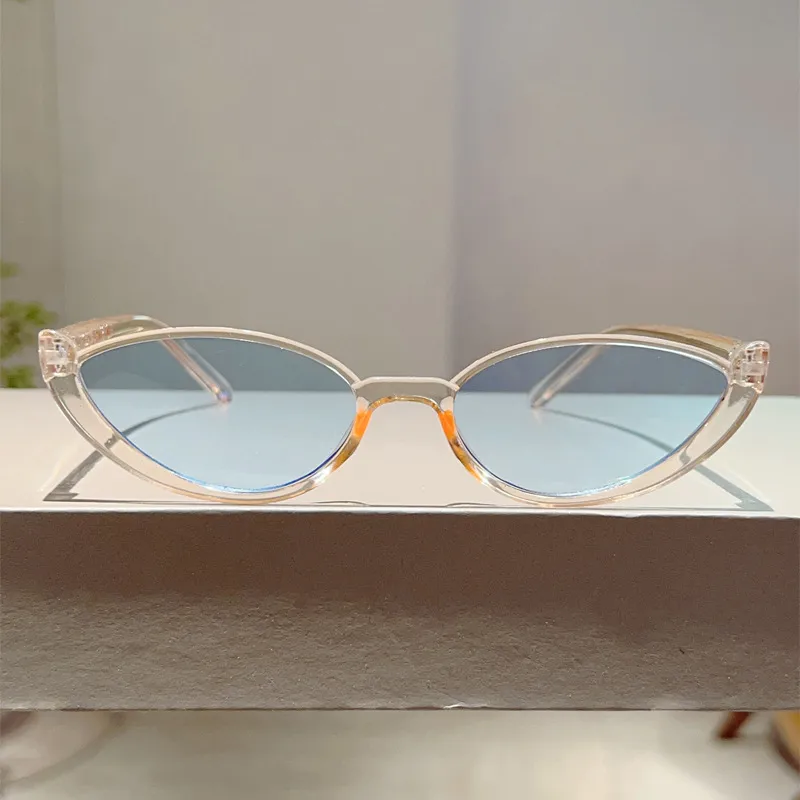 Fashion  New Cat's Eye Small Frame Internet Popular Same Style Sunglasses Street Shot Slimming Personalized Trendy  Style Sunglasses display picture 14