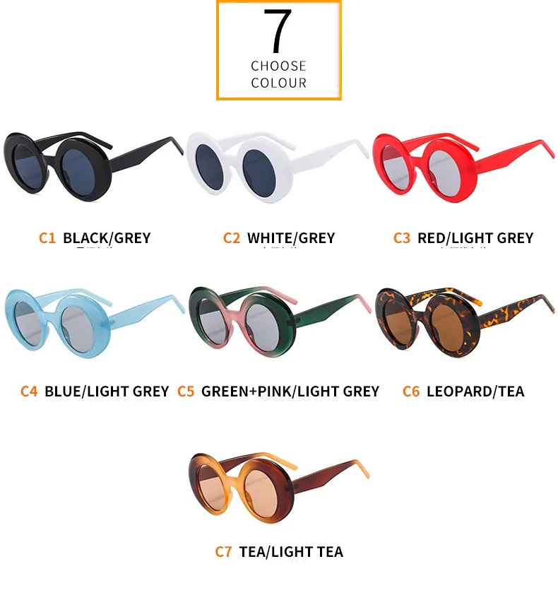 Large Frame Round Women's Sunglasses  All-match Temperament Modern Fashion Sunglasses Casual Glasses 22091 display picture 5