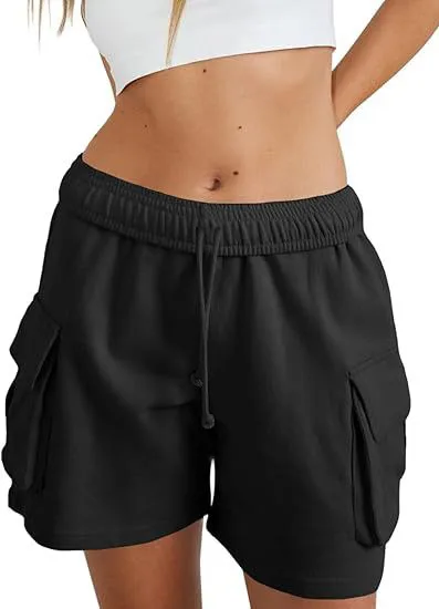 Independent Station Leisure Summer Drawstring Elastic Tooling Sports Running Exercise Loose Shorts display picture 6