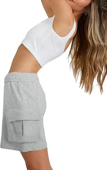 Independent Station Leisure Summer Drawstring Elastic Tooling Sports Running Exercise Loose Shorts display picture 12