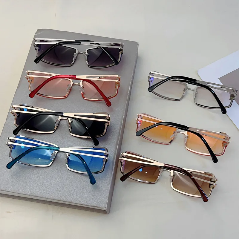 New Box High-grade Gem Sunglasses Millennium Spice Girls Sweet Cool Fashionable Street Photoshoot Concave Sunglasses display picture 1