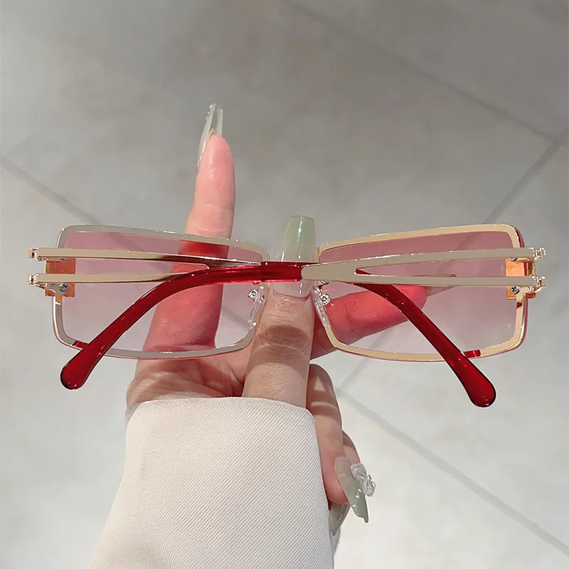 New Box High-grade Gem Sunglasses Millennium Spice Girls Sweet Cool Fashionable Street Photoshoot Concave Sunglasses display picture 3