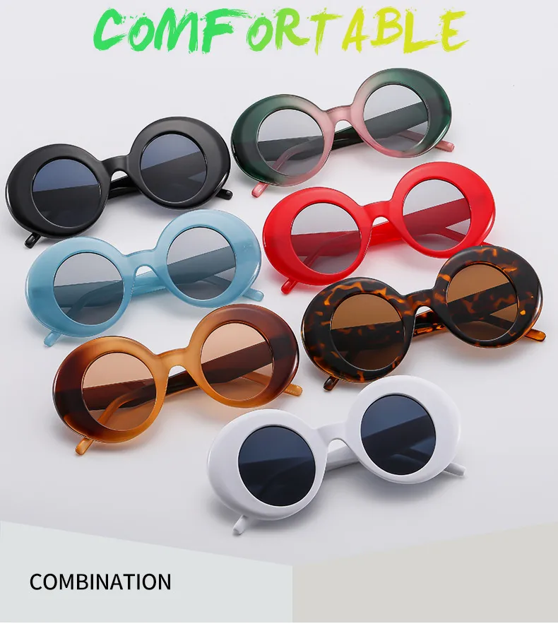 Large Frame Round Women's Sunglasses  All-match Temperament Modern Fashion Sunglasses Casual Glasses 22091 display picture 3