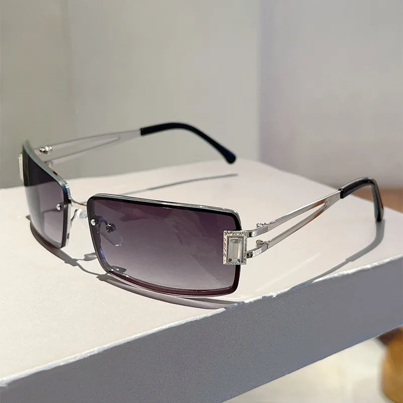 New Box High-grade Gem Sunglasses Millennium Spice Girls Sweet Cool Fashionable Street Photoshoot Concave Sunglasses display picture 7