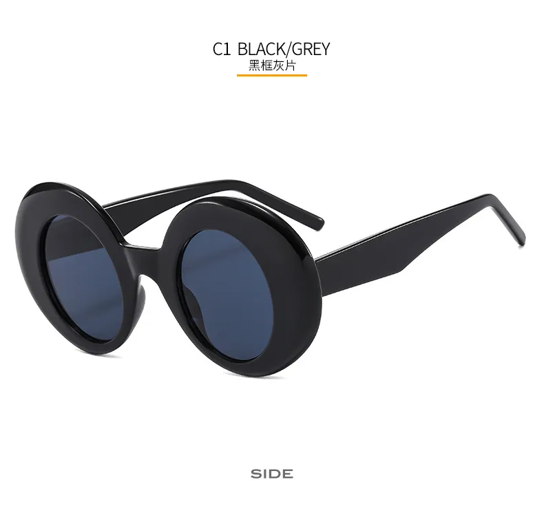 Large Frame Round Women's Sunglasses  All-match Temperament Modern Fashion Sunglasses Casual Glasses 22091 display picture 6