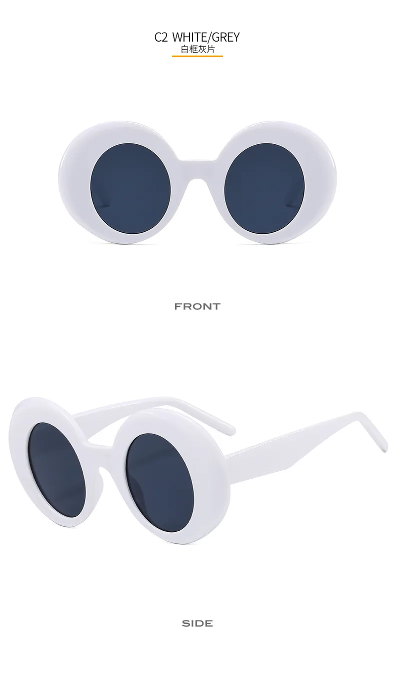 Large Frame Round Women's Sunglasses  All-match Temperament Modern Fashion Sunglasses Casual Glasses 22091 display picture 8