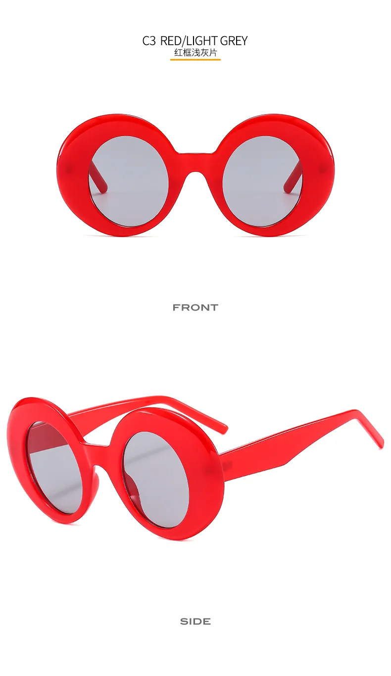 Large Frame Round Women's Sunglasses  All-match Temperament Modern Fashion Sunglasses Casual Glasses 22091 display picture 9
