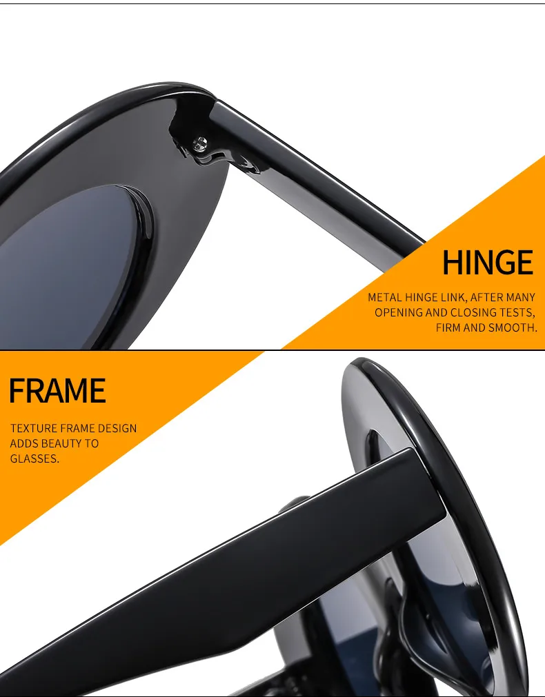 Large Frame Round Women's Sunglasses  All-match Temperament Modern Fashion Sunglasses Casual Glasses 22091 display picture 14