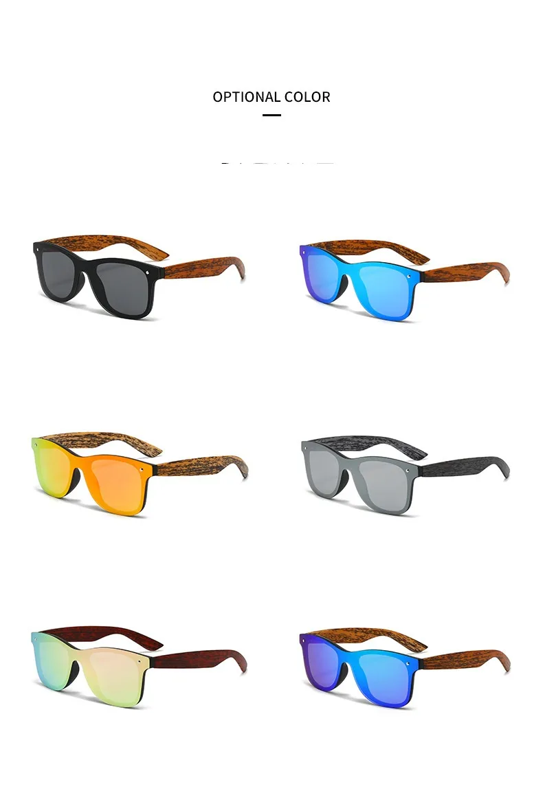 Colorful Lenses Imitation Wood Grain Legs Sunscreen Sunglasses  Ins Internet Trendy High-end Frameless Sunglasses For Women display picture 2