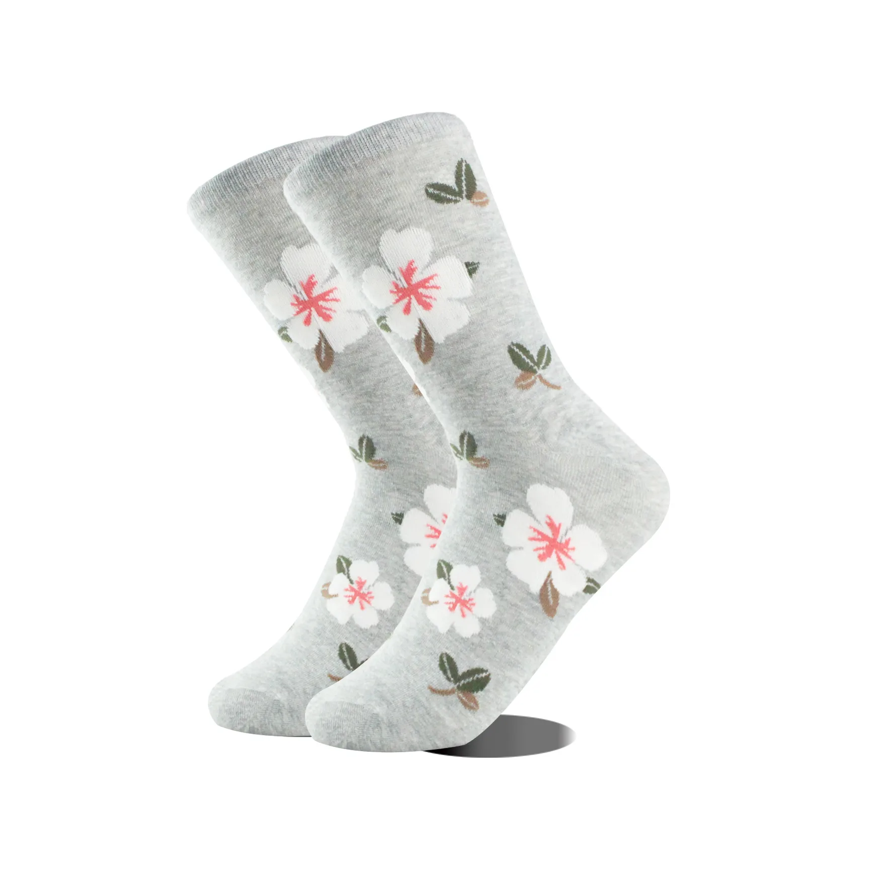 Foreign Trade Exclusive For  Dongdaemun Internet Celebrity Retro Color Four Seasons Small Flower Pattern Mid-calf Comfortable All-match Women's Socks display picture 2