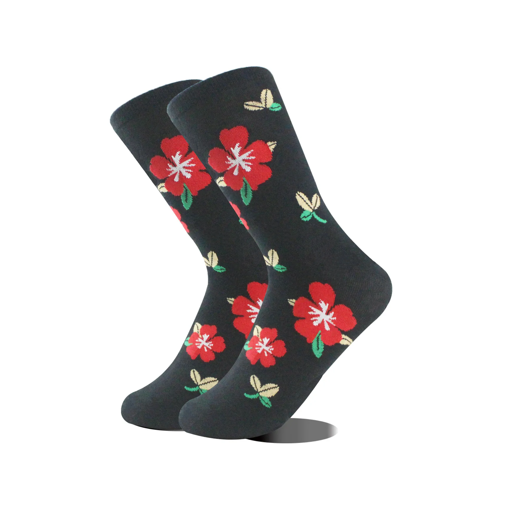 Foreign Trade Exclusive For  Dongdaemun Internet Celebrity Retro Color Four Seasons Small Flower Pattern Mid-calf Comfortable All-match Women's Socks display picture 5