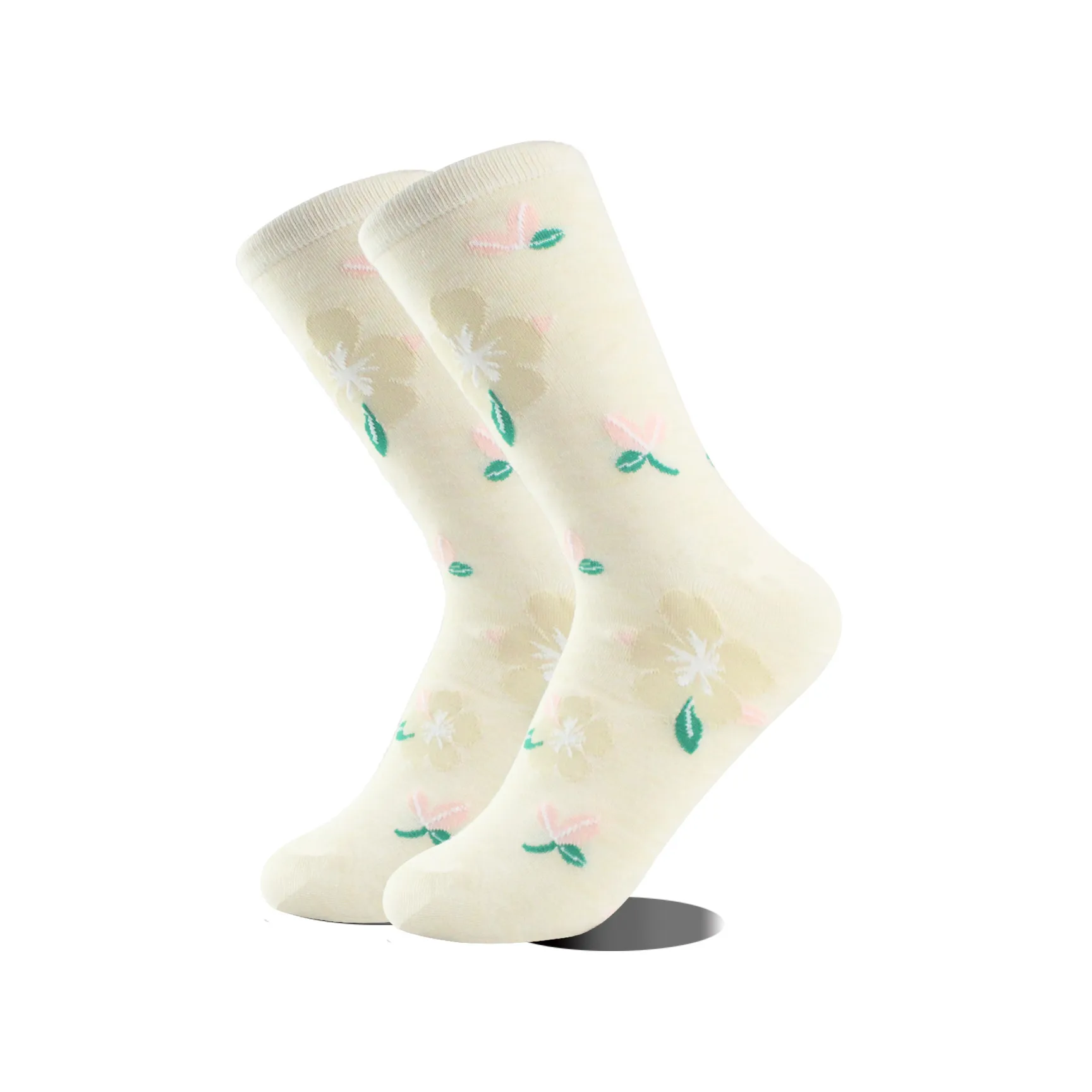 Foreign Trade Exclusive For  Dongdaemun Internet Celebrity Retro Color Four Seasons Small Flower Pattern Mid-calf Comfortable All-match Women's Socks display picture 6