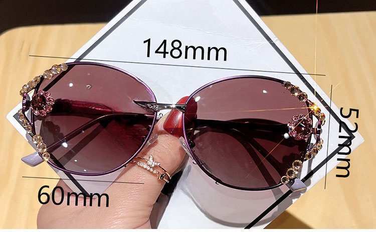 New Polarized Sunglasses, Sun Protection, Uv Protection, High-End Metal Sunglasses, Fashionable Diamond-Studded Light Luxury, Slimming And Trendy Style display picture 1