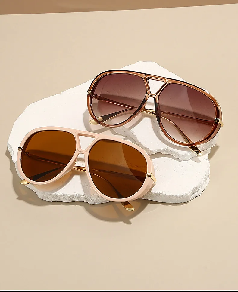 Foreign Trade New  Goggles Net Red Same Sunglasses Street Concave Shape Slim High Sense Sunscreen Sunglasses display picture 3