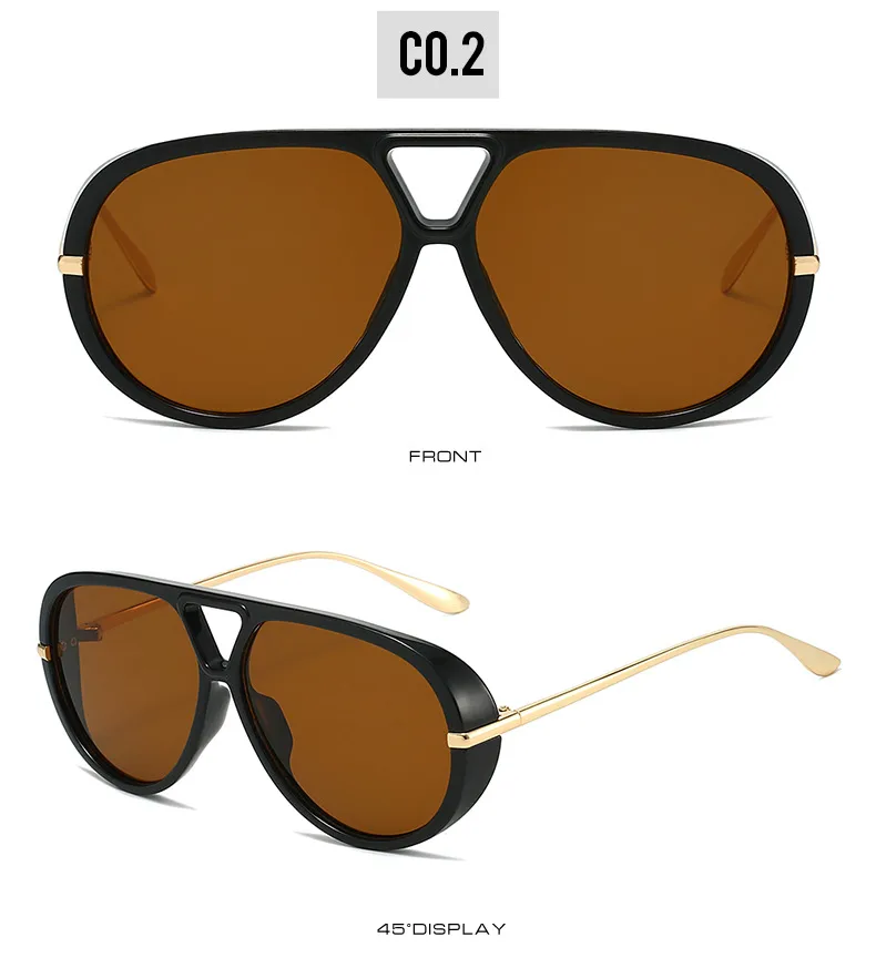 Foreign Trade New  Goggles Net Red Same Sunglasses Street Concave Shape Slim High Sense Sunscreen Sunglasses display picture 5