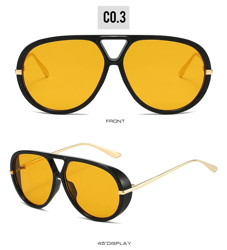 Foreign Trade New  Goggles Net Red Same Sunglasses Street Concave Shape Slim High Sense Sunscreen Sunglasses display picture 6