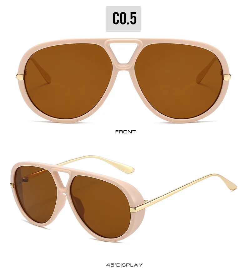 Foreign Trade New  Goggles Net Red Same Sunglasses Street Concave Shape Slim High Sense Sunscreen Sunglasses display picture 8