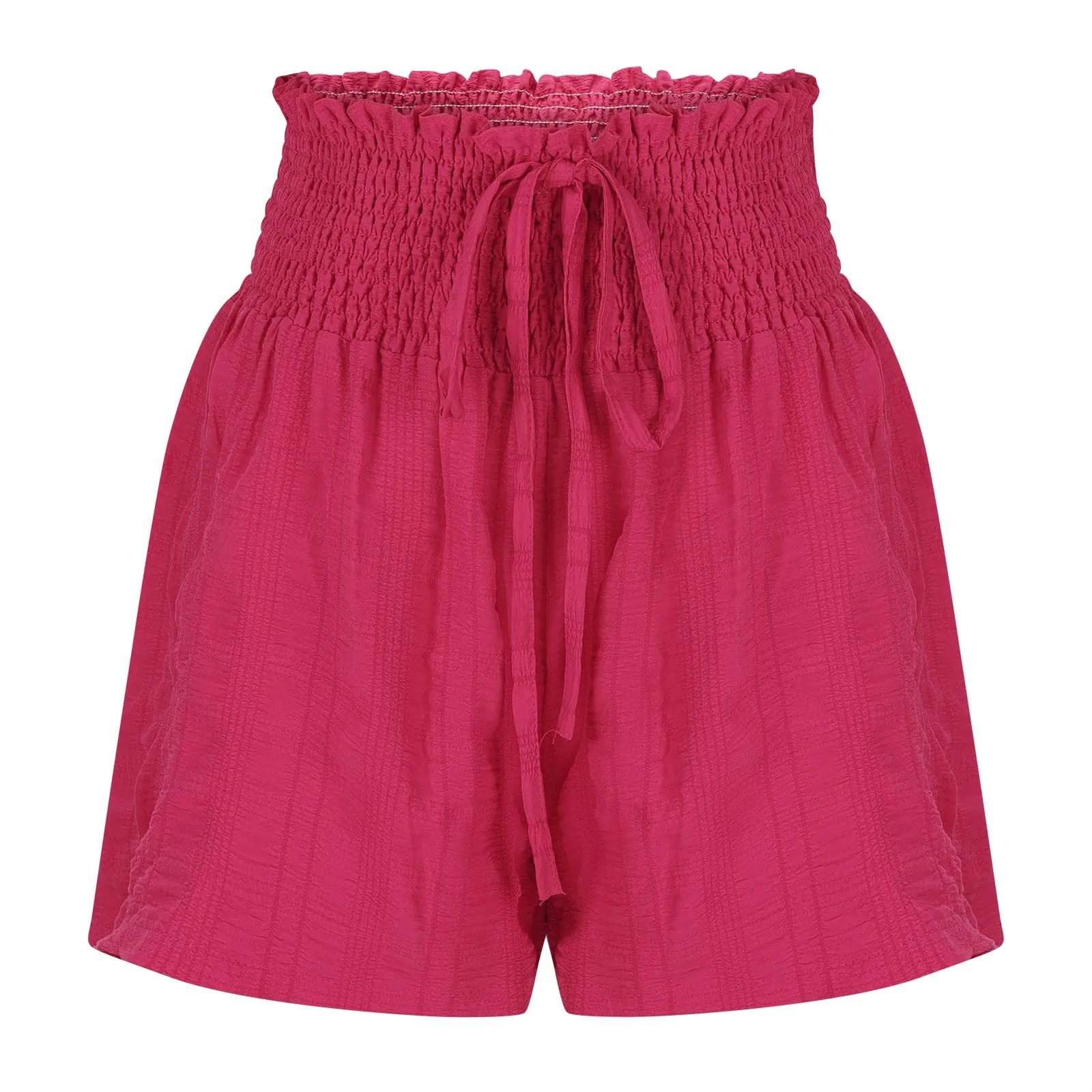 Clothing Summer Fashion Solid Color Drawstring Shorts display picture 21