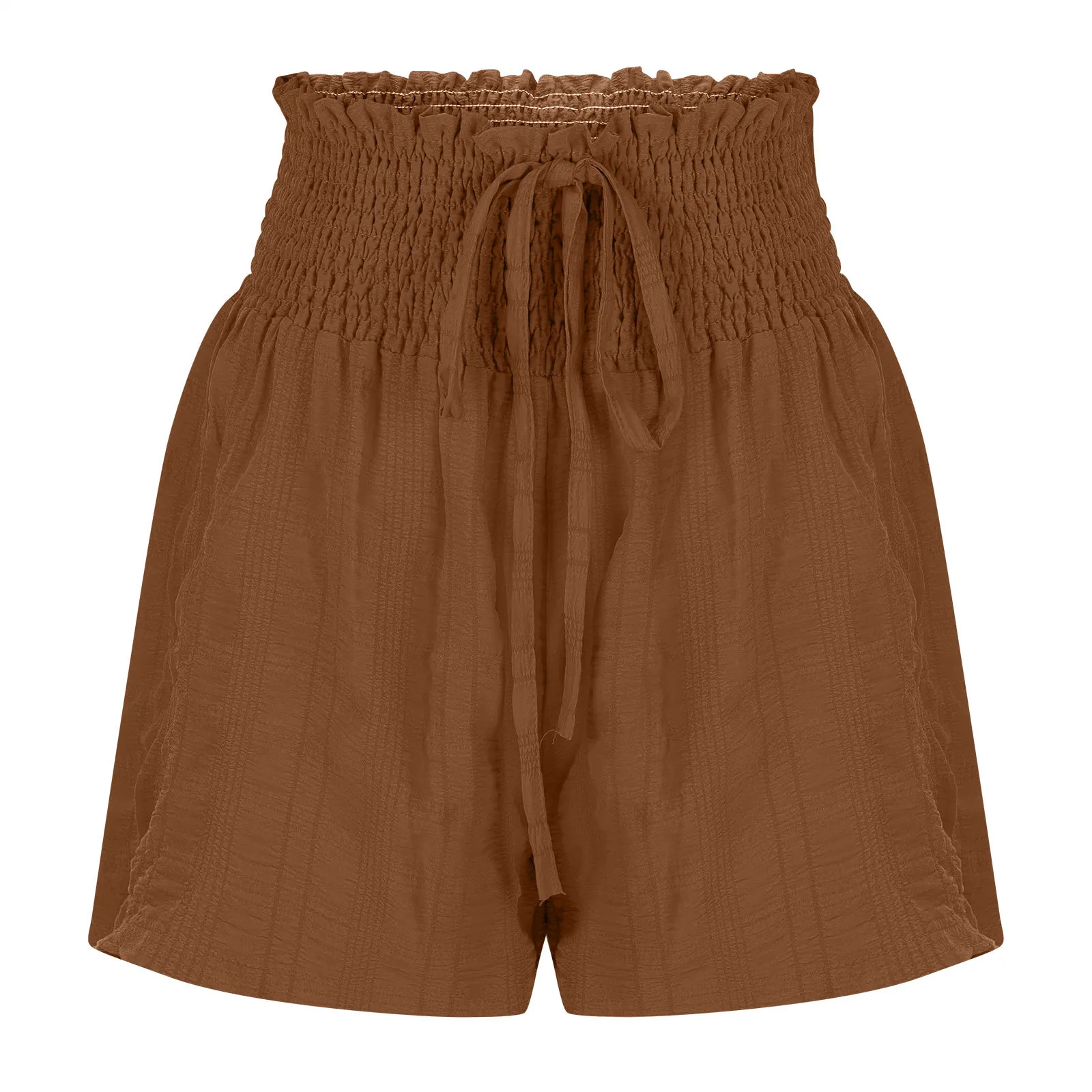 Clothing Summer Fashion Solid Color Drawstring Shorts display picture 39