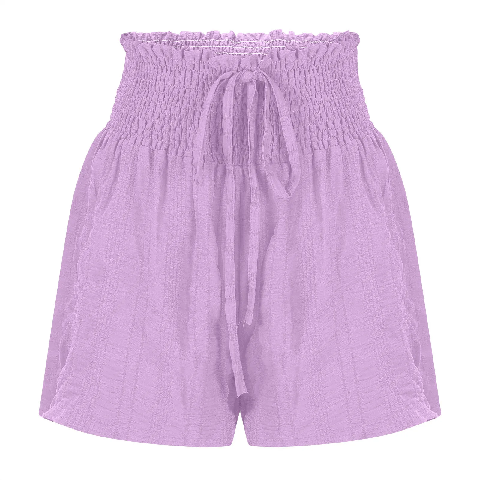 Clothing Summer Fashion Solid Color Drawstring Shorts display picture 42