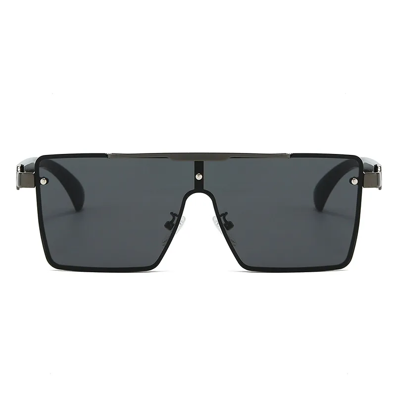 Trendy Men's Gradient Box Conjoined Fashion Sunglasses  Retro Street Shot Sunglasses display picture 3