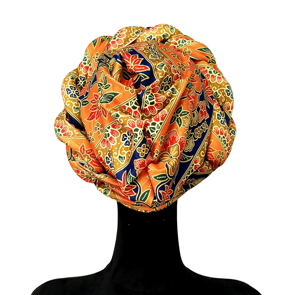 Hat Women's Sheep Bone Braid Printed Ethnic Turban Women's Cross Hat   Fashion Thick Braid Headband display picture 5