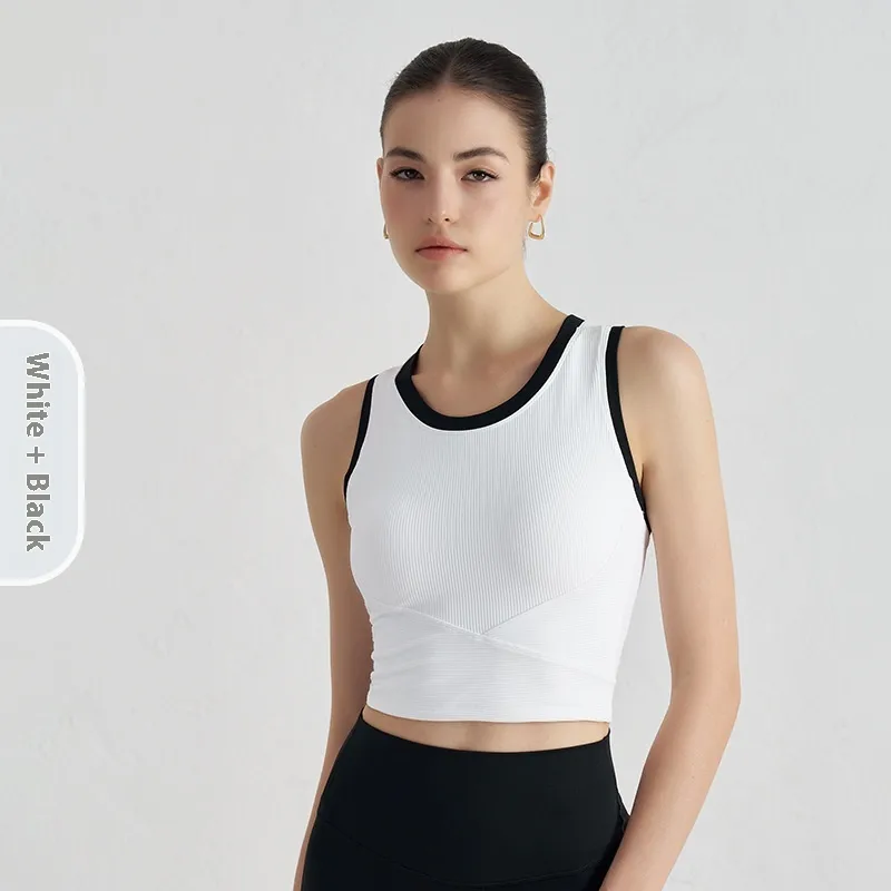 Casual Simple Style Sport Style Solid Color Nylon Spandex U Neck Active Tops Vest display picture 40