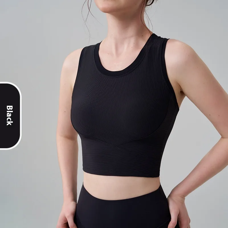 Casual Simple Style Sport Style Solid Color Nylon Spandex U Neck Active Tops Vest display picture 35