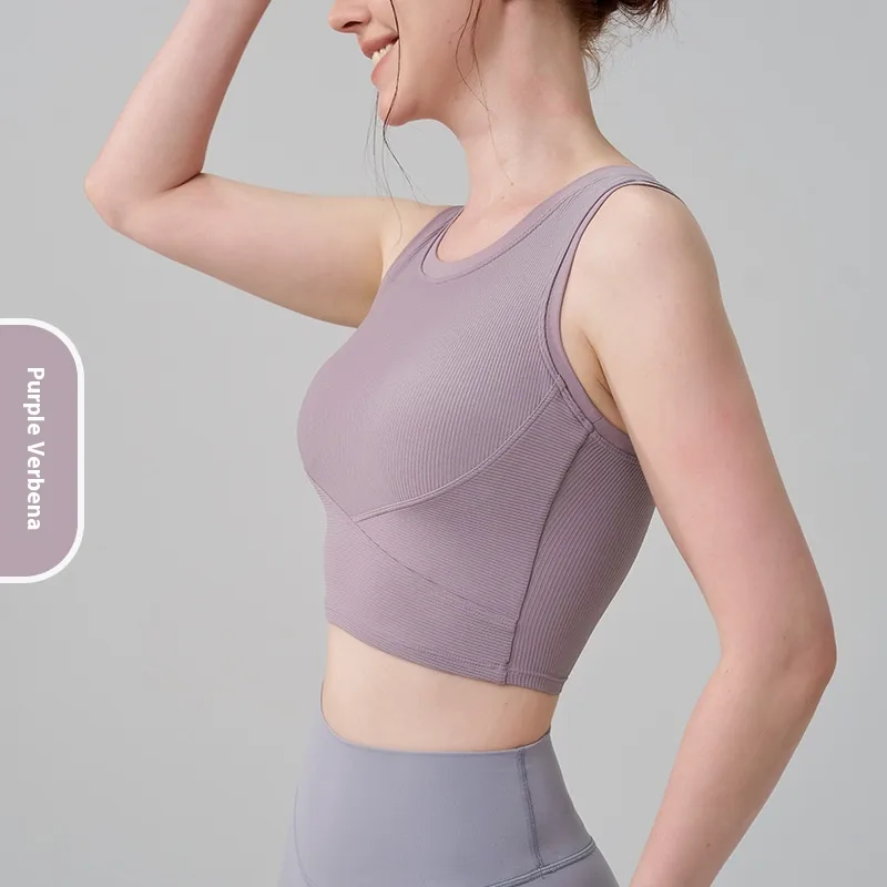 Casual Simple Style Sport Style Solid Color Nylon Spandex U Neck Active Tops Vest display picture 42