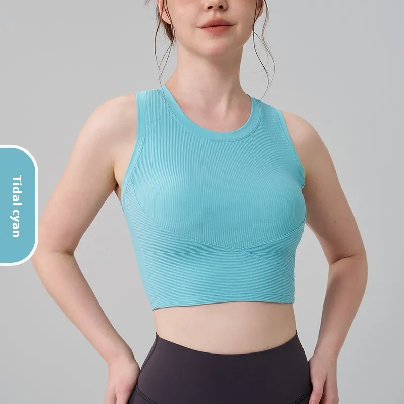 Casual Simple Style Sport Style Solid Color Nylon Spandex U Neck Active Tops Vest display picture 37