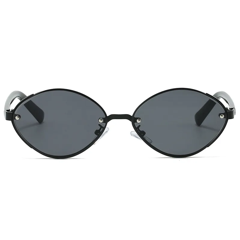 New Classic Retro Oval Frame Fashion Sunglasses Men's Driving Outdoor Sunshade Sunglasses display picture 3