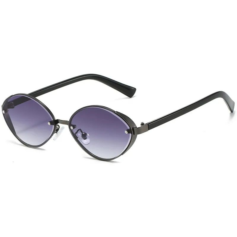 New Classic Retro Oval Frame Fashion Sunglasses Men's Driving Outdoor Sunshade Sunglasses display picture 11