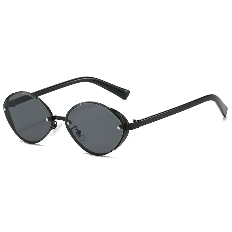 New Classic Retro Oval Frame Fashion Sunglasses Men's Driving Outdoor Sunshade Sunglasses display picture 12