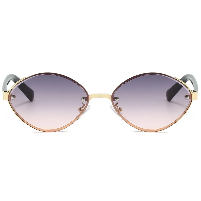 New Classic Retro Oval Frame Fashion Sunglasses Men's Driving Outdoor Sunshade Sunglasses display picture 5