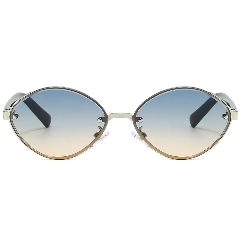 New Classic Retro Oval Frame Fashion Sunglasses Men's Driving Outdoor Sunshade Sunglasses display picture 6