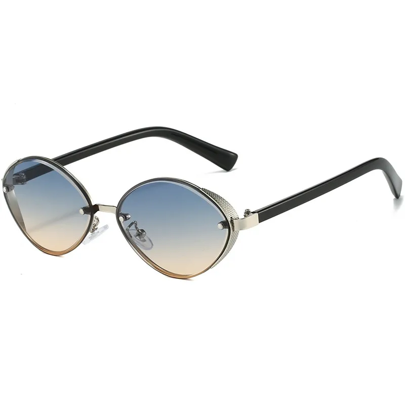 New Classic Retro Oval Frame Fashion Sunglasses Men's Driving Outdoor Sunshade Sunglasses display picture 7