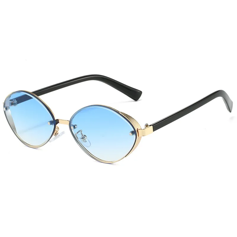 New Classic Retro Oval Frame Fashion Sunglasses Men's Driving Outdoor Sunshade Sunglasses display picture 8