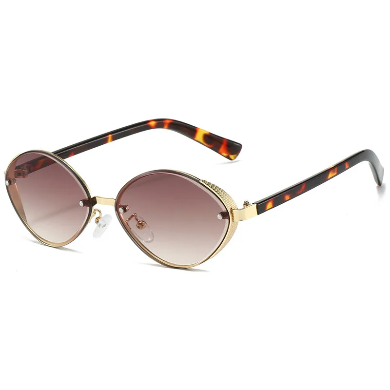 New Classic Retro Oval Frame Fashion Sunglasses Men's Driving Outdoor Sunshade Sunglasses display picture 9