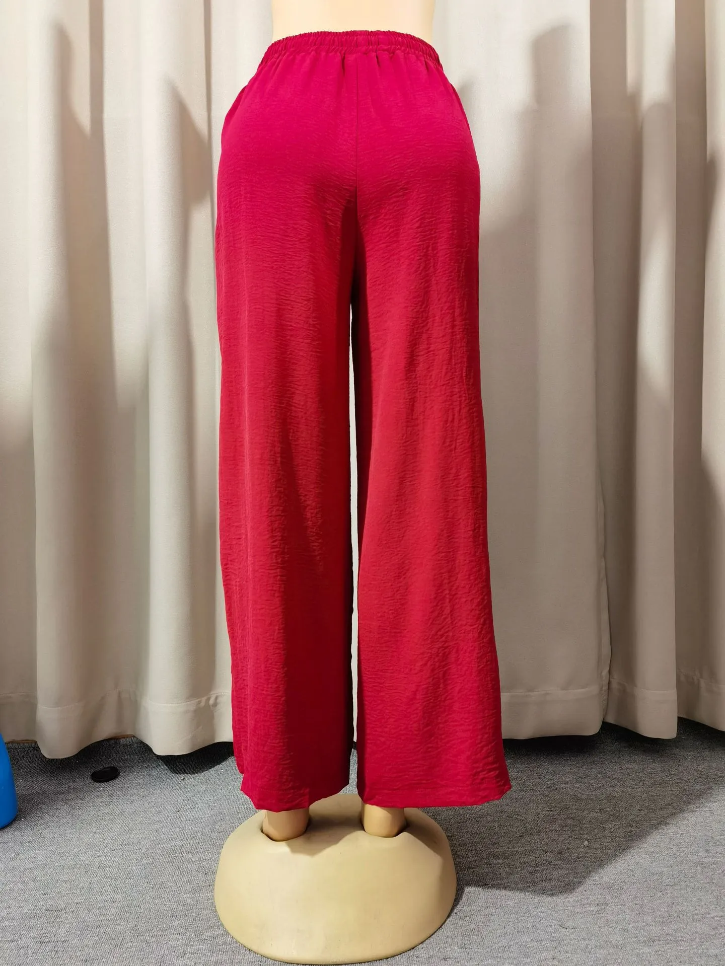Women's   New Casual Pocket Simple Elafite Waist Drawstring Trousers Casual Pants For Women display picture 8