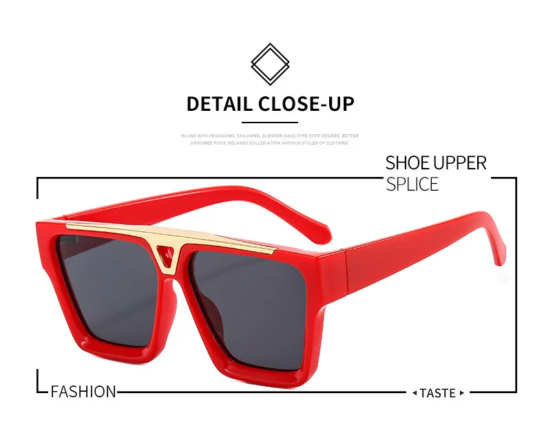 6005 New European Male And Female Box Color Pattern Sunglasses   Retro Gorgeous Sunglasses display picture 2