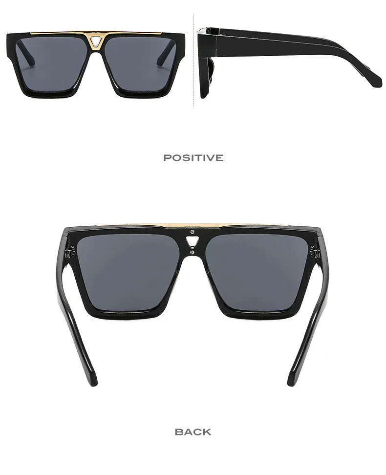 6005 New European Male And Female Box Color Pattern Sunglasses   Retro Gorgeous Sunglasses display picture 7