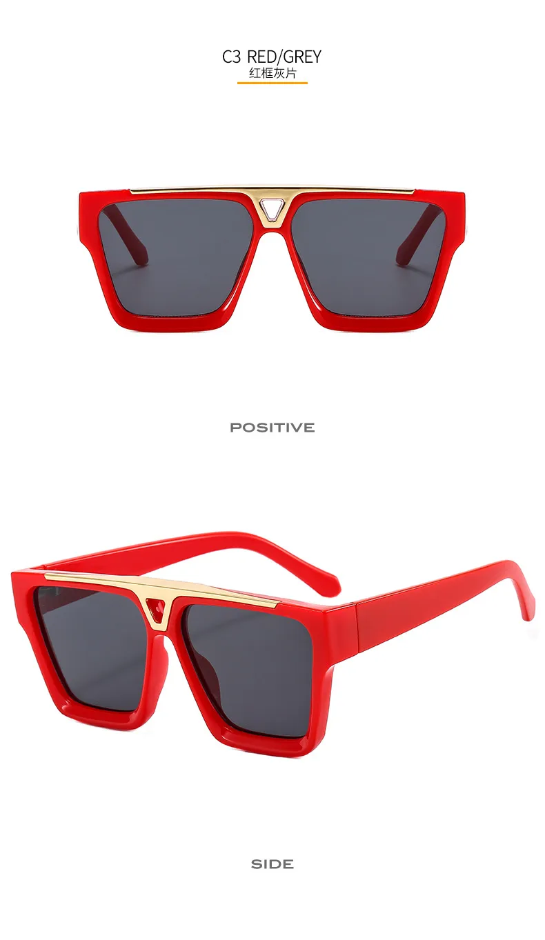 6005 New European Male And Female Box Color Pattern Sunglasses   Retro Gorgeous Sunglasses display picture 9