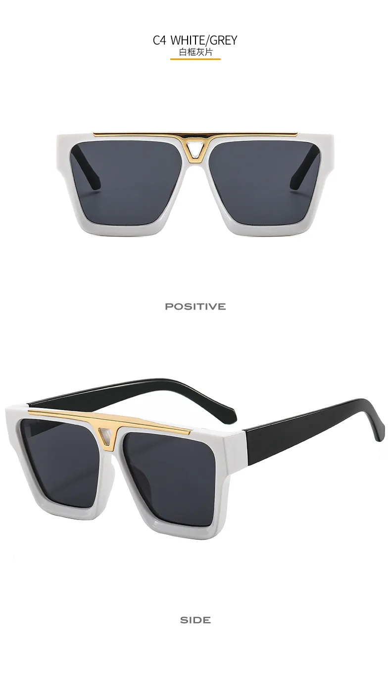 6005 New European Male And Female Box Color Pattern Sunglasses   Retro Gorgeous Sunglasses display picture 10