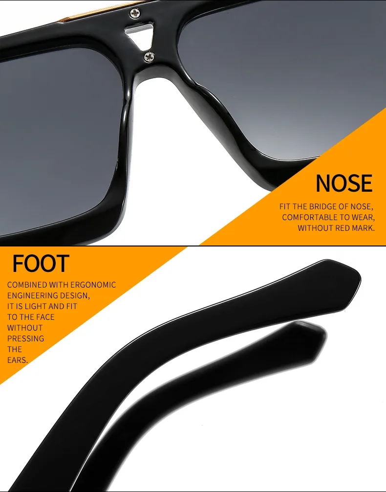 6005 New European Male And Female Box Color Pattern Sunglasses   Retro Gorgeous Sunglasses display picture 16