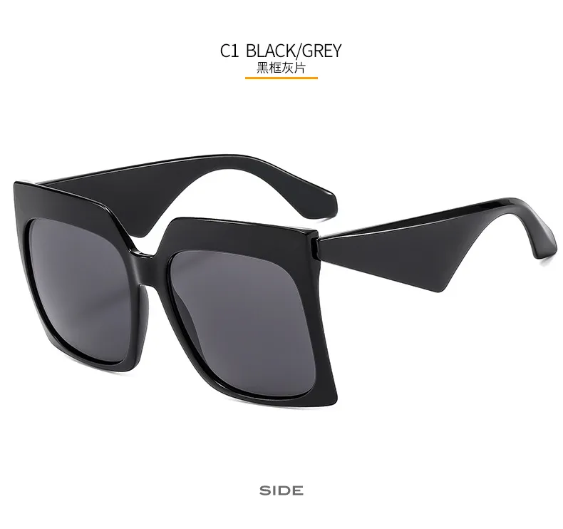Personalized Large Frame Women's Color New Sunglasses  Color Matching Modern Sunglasses 4464 display picture 6