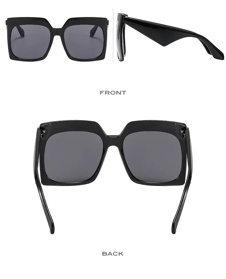 Personalized Large Frame Women's Color New Sunglasses  Color Matching Modern Sunglasses 4464 display picture 7