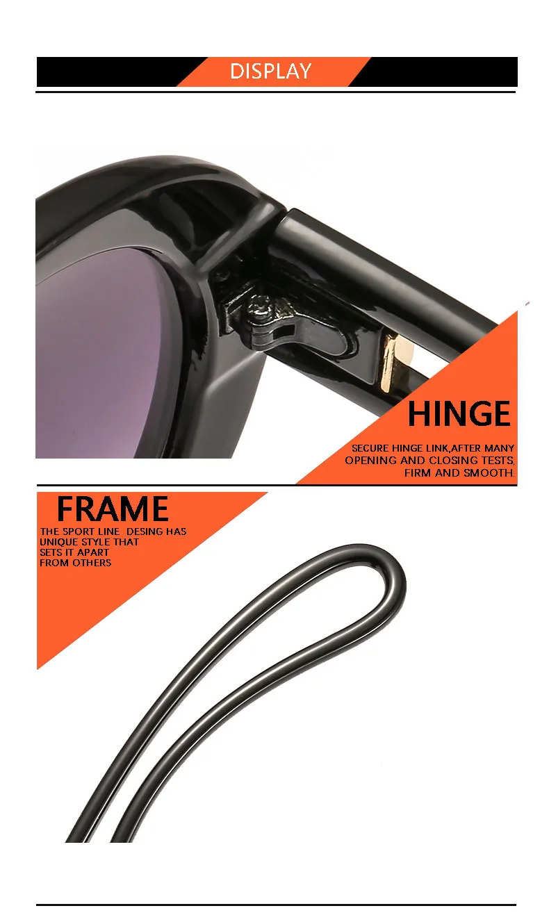 New Round Frame Women's Sunglasses Men's  Large Frame  Color Contrast Fashion Personalized Sunglasses 4012 display picture 15