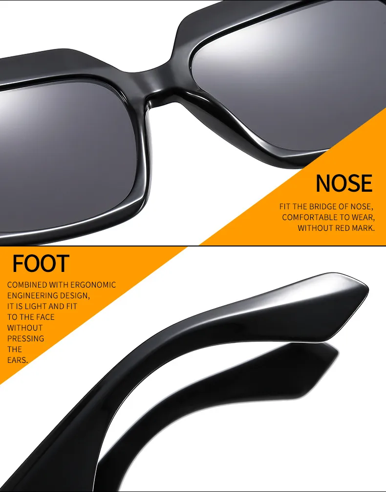Personalized Large Frame Women's Color New Sunglasses  Color Matching Modern Sunglasses 4464 display picture 14