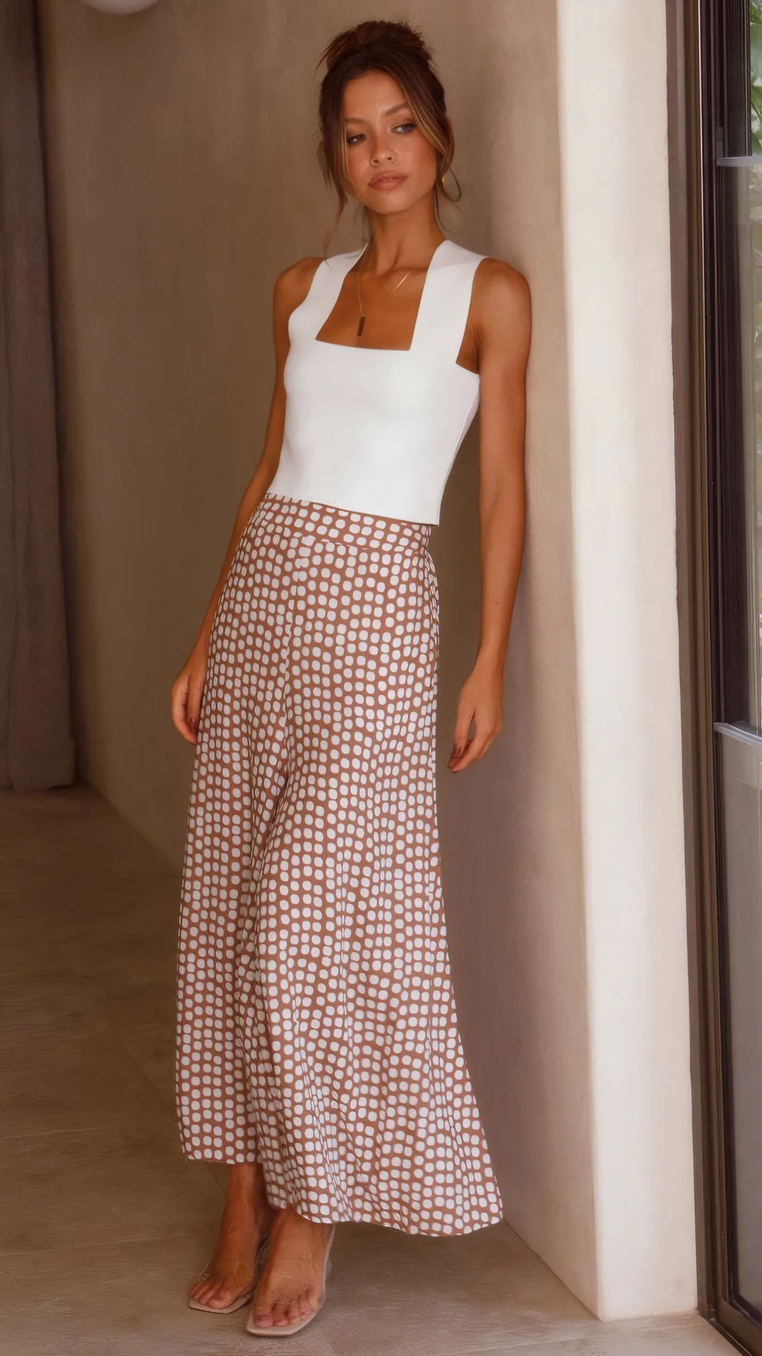 Summer Knitted Camisole Women's Wide Shoulder Strap Casual Tank Style   Hot Selling Simple Holiday Style display picture 6