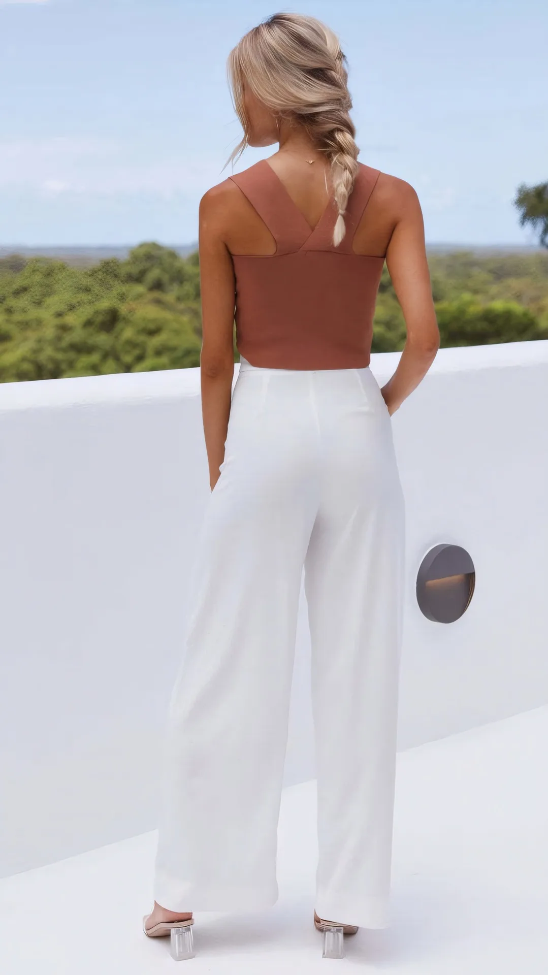 Summer Knitted Camisole Women's Wide Shoulder Strap Casual Tank Style   Hot Selling Simple Holiday Style display picture 10